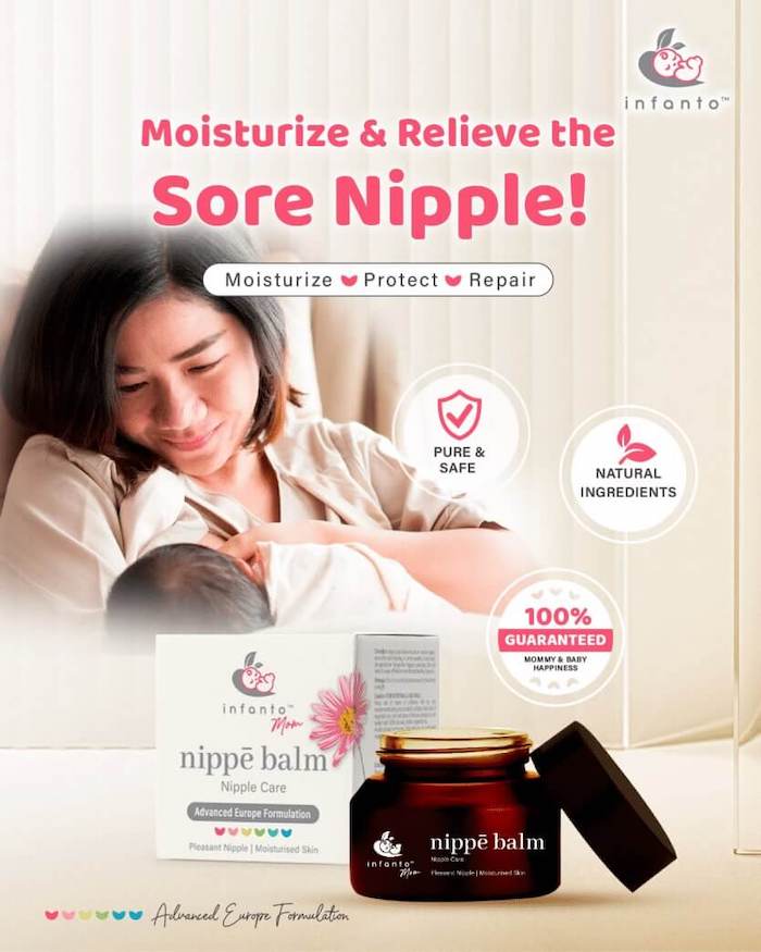infanto breastfeeding pregnancy mom women nipple sore nipple crack nipple injure care balm lotion 母乳妈妈乳头受伤修复膏